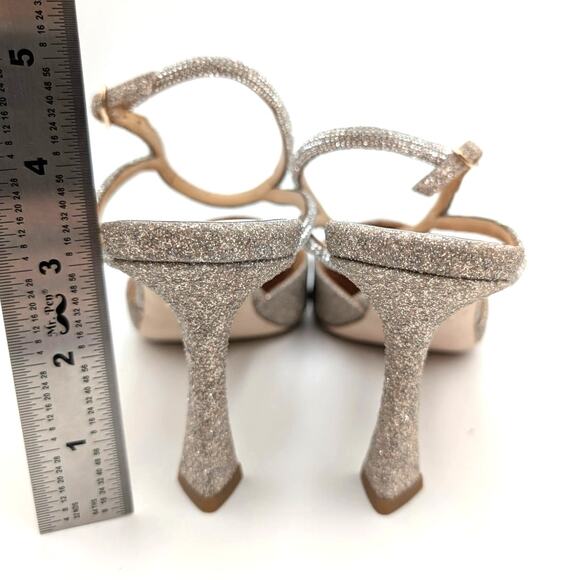 Badgley Mischka Kamilah Women's Gold Pointed Toe Stiletto Heels Size US7 EU38 - Picture 4 of 9